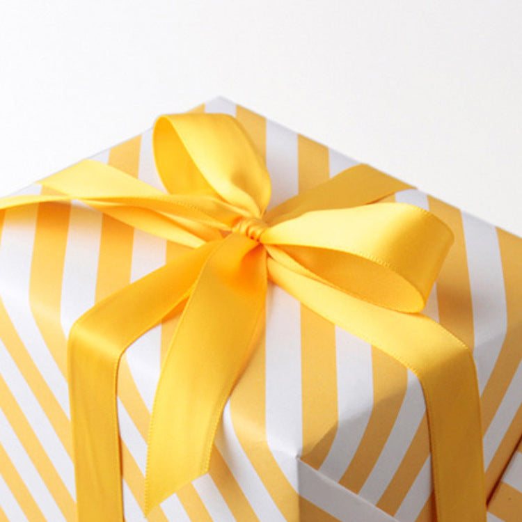 A Spot sale 10mm yellow silky rainbow belt polyester happy candy gift box packaging polyester silk webbing 23 meters/roll MOQ: 50 ROLL - Mixbatch