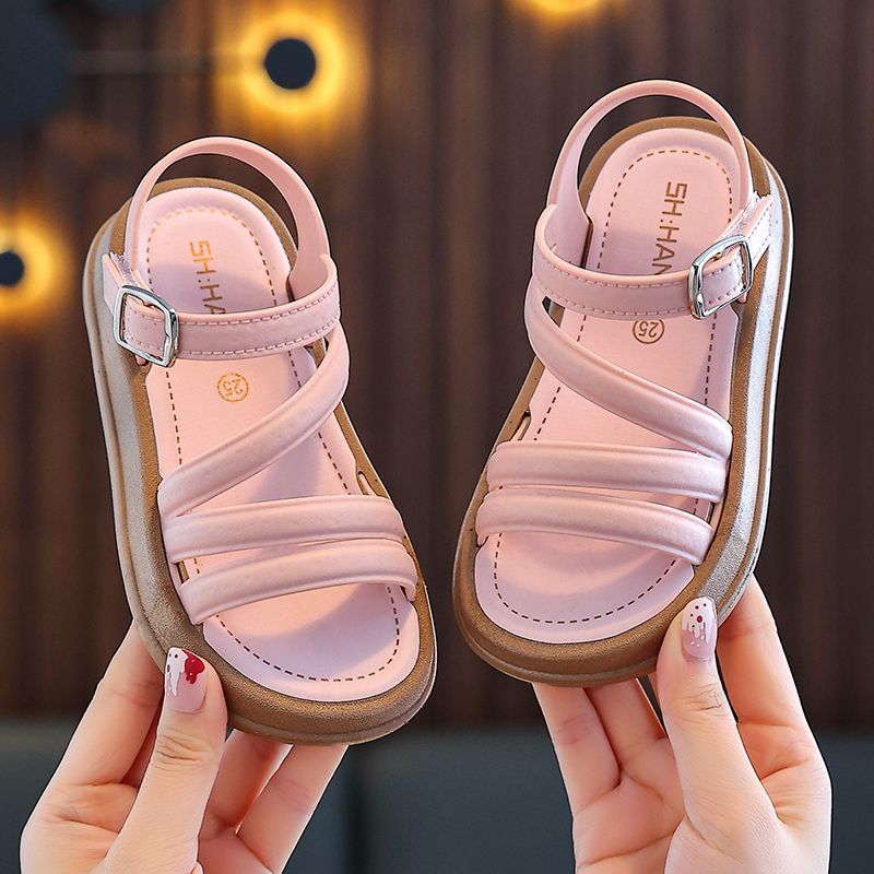 P children's girls sandals students cute versatile foreign style open-toed temperament summer new fashion Korean version of princess sandals