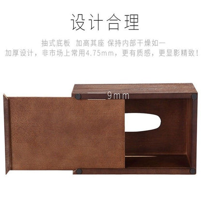 P ebony solid wood tissue box