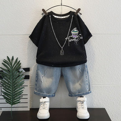 P summer short-sleeved T-shirt