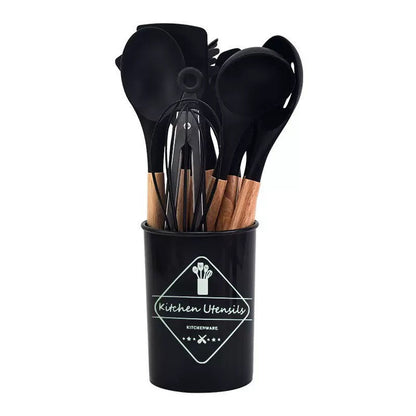 PP handle silicone kitchenware 12 piece set non-stick spatula cooking tools