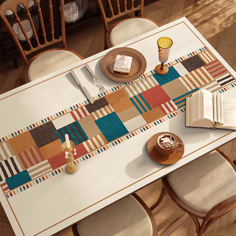 [1595 people praise] American dining table mat, leave-in oil-proof, waterproof and anti-scalding advanced pvc mat, desktop protective mat, tablecloth, coffee table tablecloth - Mixbatch