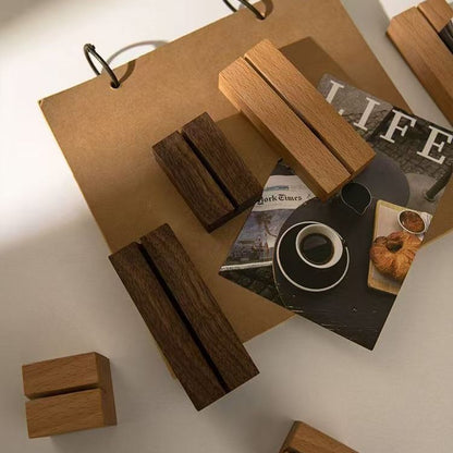 P green cedar solid wood black walnut simple ornament business card holder