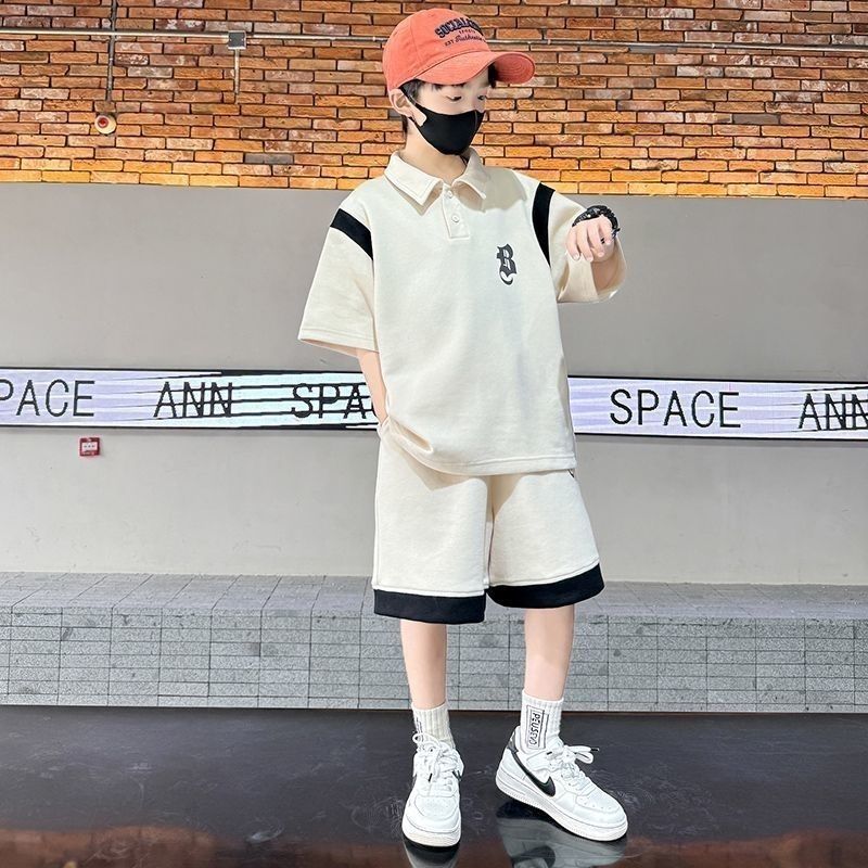 P Boys Summer POLO Shirt Short Sleeve Set