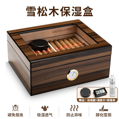 P Humidor Cedar Wood Solid Wood