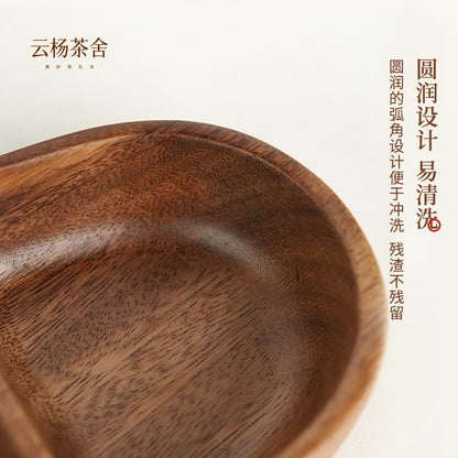 وعاء قارب مزدوج الشبكة مصنوع بالكامل من خشب الجوز، الحد الأدنى للطلب: 50 قطعة 