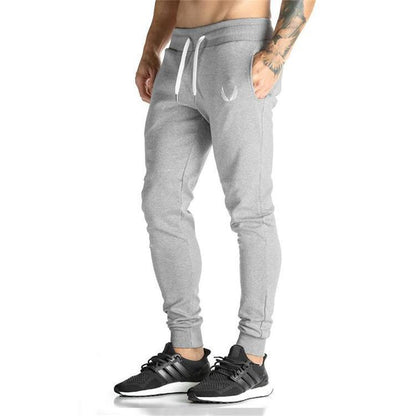 P Sports Men's Spring and Autumn Slim-fit Pants Running Training Tie Foot Embroidery Casual Elastic Slim-fit Cotton Pants