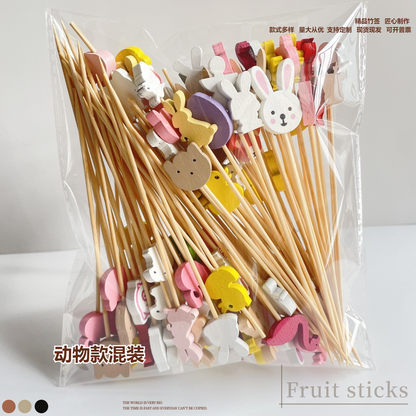 P cartoon bamboo sticks