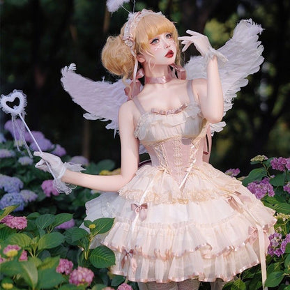 P dog short ballet dress dress dress lolita girl cute lolita little fresh spring