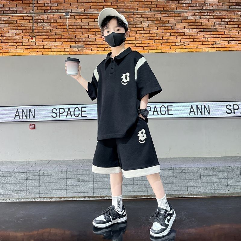 P Boys Summer POLO Shirt Short Sleeve Set