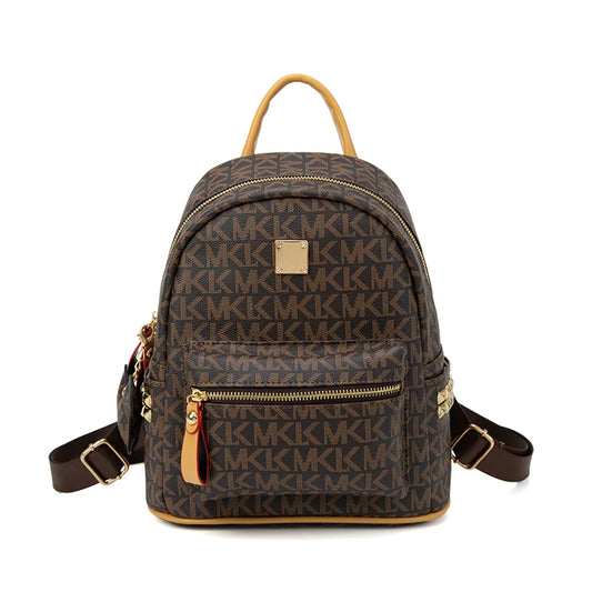 2025 New Zs Fashion Letter 3 in 1 Backpack for Women Multifunctional Shoulder Crossbody Bag Big Capacity Pu Leather Bagpack - Mixbatch