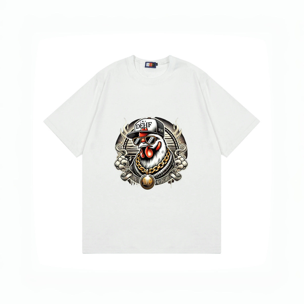 A T-shirt imitation cotton comfortable European size globally available black hip-hop design - Mixbatch