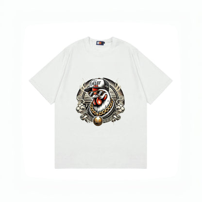 A T-shirt imitation cotton comfortable European size globally available black hip-hop design - Mixbatch