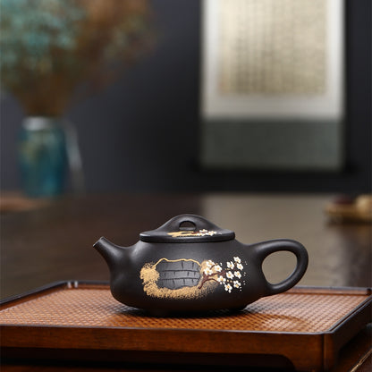 A Purple clay purple clay pot teapot tea set