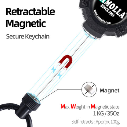 A Durable Zinc Alloy Magnetic Key Holder – Anti-lost Retractable Design