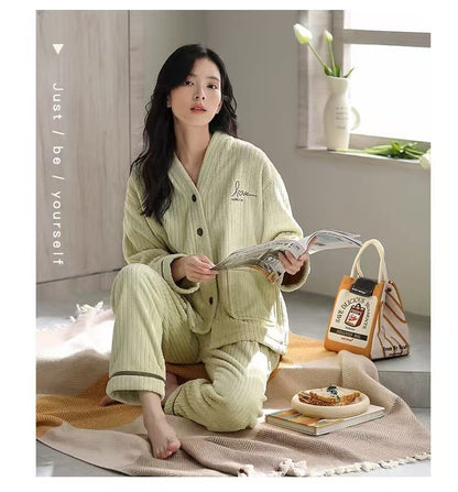 A thermal pajama set