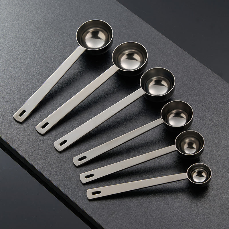 A 5ml-30ml measuring spoon 304 stainless steel fruit flour spoon Kitchen baking weighing spoon Coffee bean measuring spoon