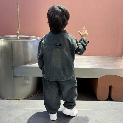 A children's denim suit