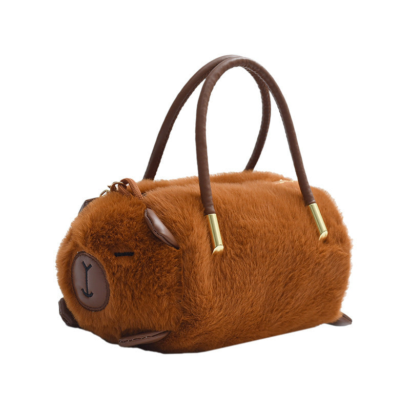 A plush panda messenger bag bag cute kapibara chain fashion handbag girl shoulder doll bag