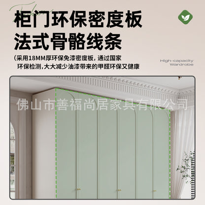 A European pine board wardrobe with melamine finish