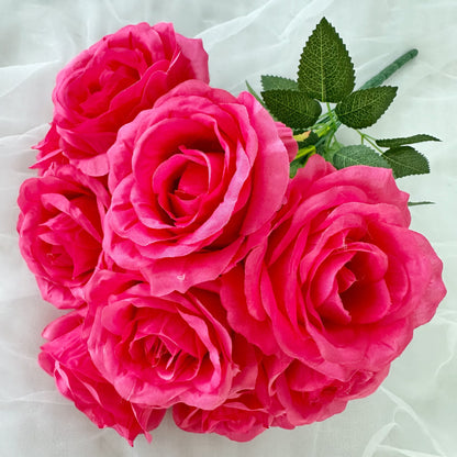 A 9 head Anna rose wedding home decoration rose auditorium hotel scene set DIY design fake flower