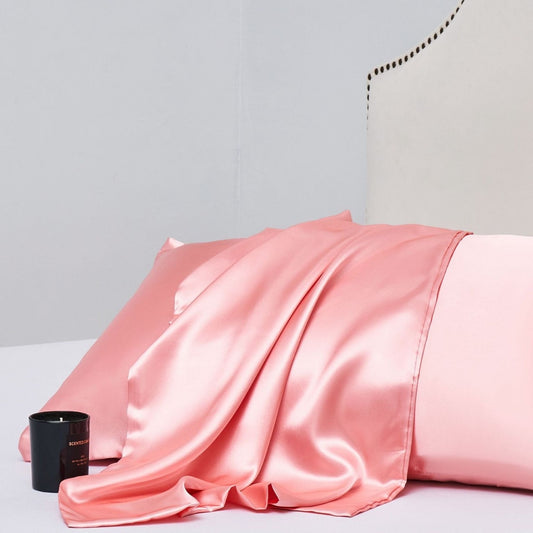 A solid color pillowcase