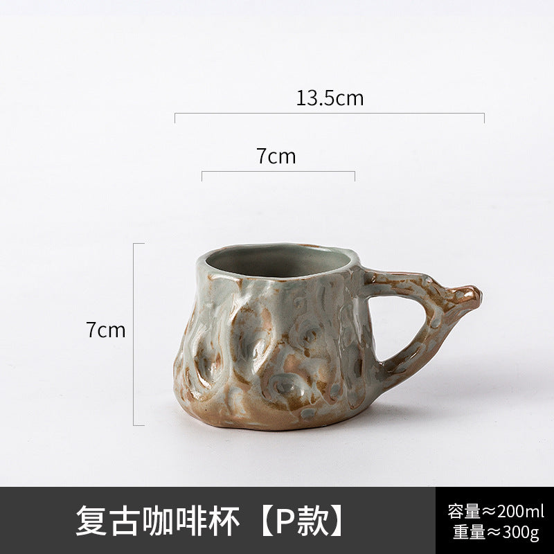 A creative ceramic cup and saucer