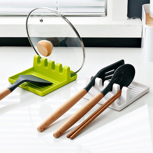 A Multifunctional kitchen with pot lid, spatula rack, leaking spoon, chopsticks rack, plastic floor-to-ceiling household Daquan countertop