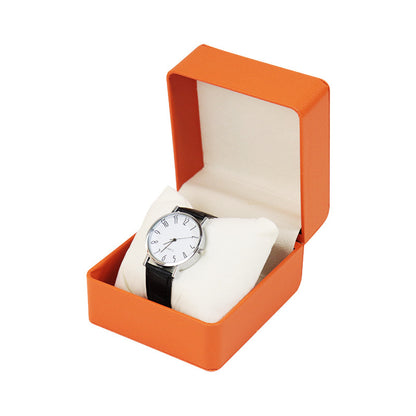 A Spot rounded corner flip pu leather watch box, jewelry packaging box, bracelet box, watch jewelry storage box, jewelry box. - Mixbatch