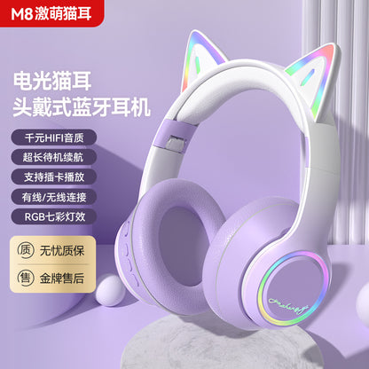 A wireless bluetooth headset
