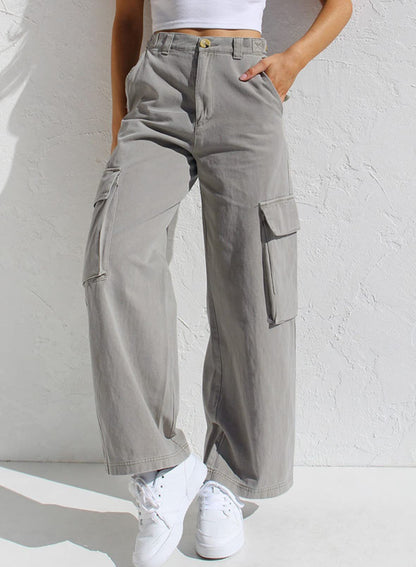 A foreign trade cross-border supply multi-pocket tooling jeans women