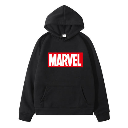 A printed men's and women's sweater autumn and winter fashion new men's hooded pullover sweater