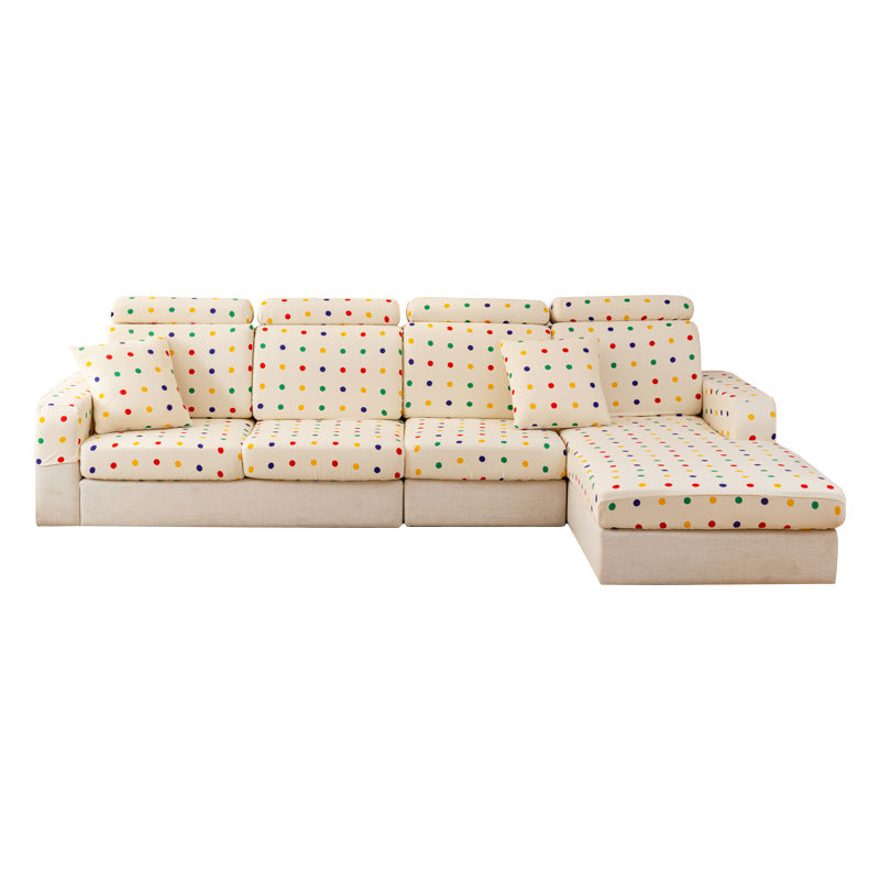 A fleece sofa cover
