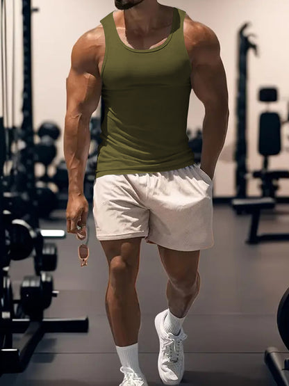 A Men's Sleeveless Elastic Vest
