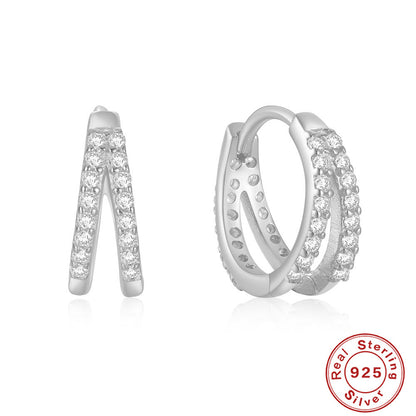 A S925 Sterling Silver Earrings Zircon