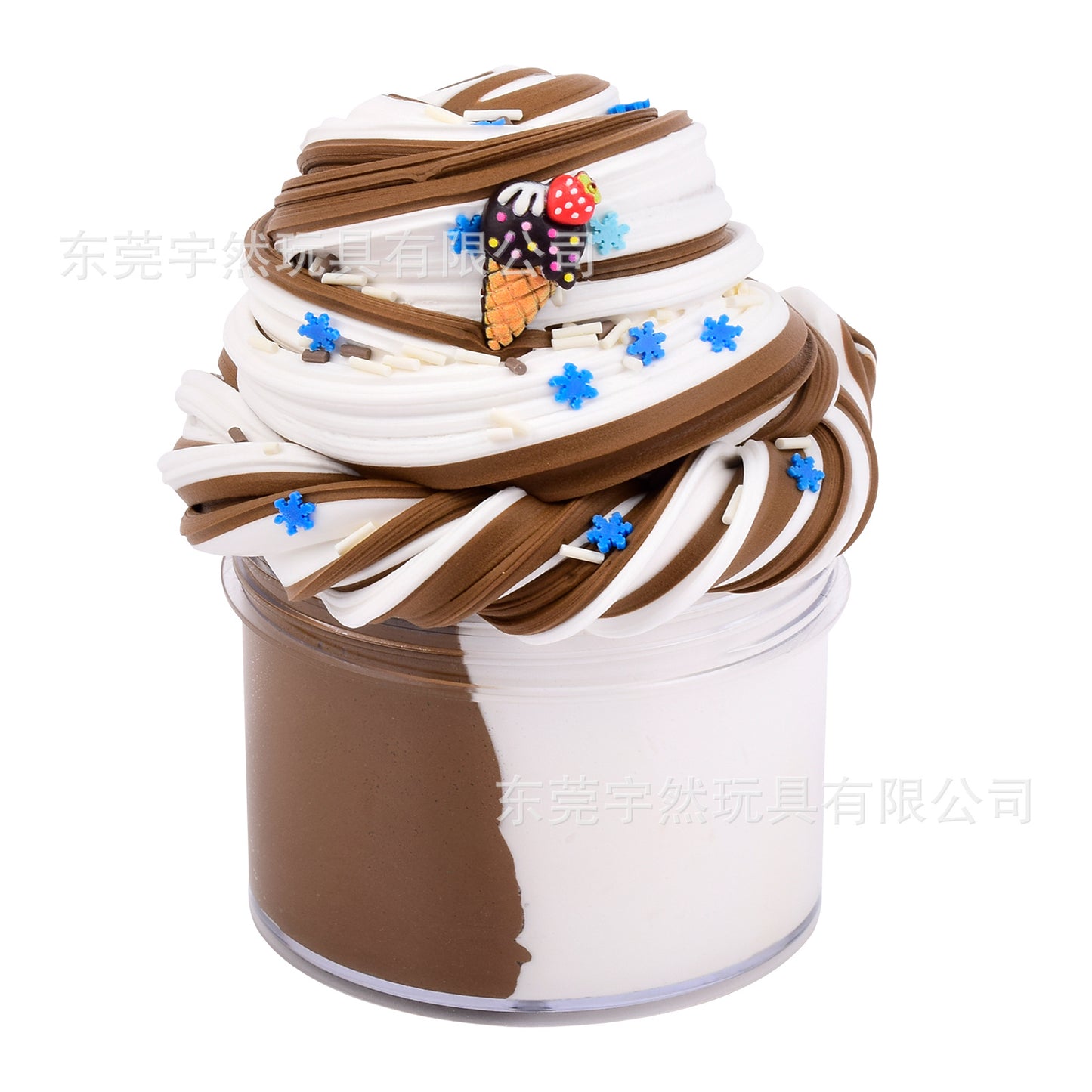 A 12pcs two-color slime cotton mud set 60ml colored mud DIY toy