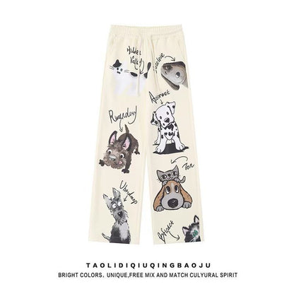 A printed slacks trousers