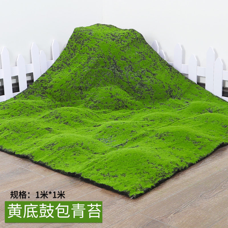 A simulated moss green false moss plant wall moss micro landscape bonsai landscaping decorative lawn turf SIZE: 1M * 1M