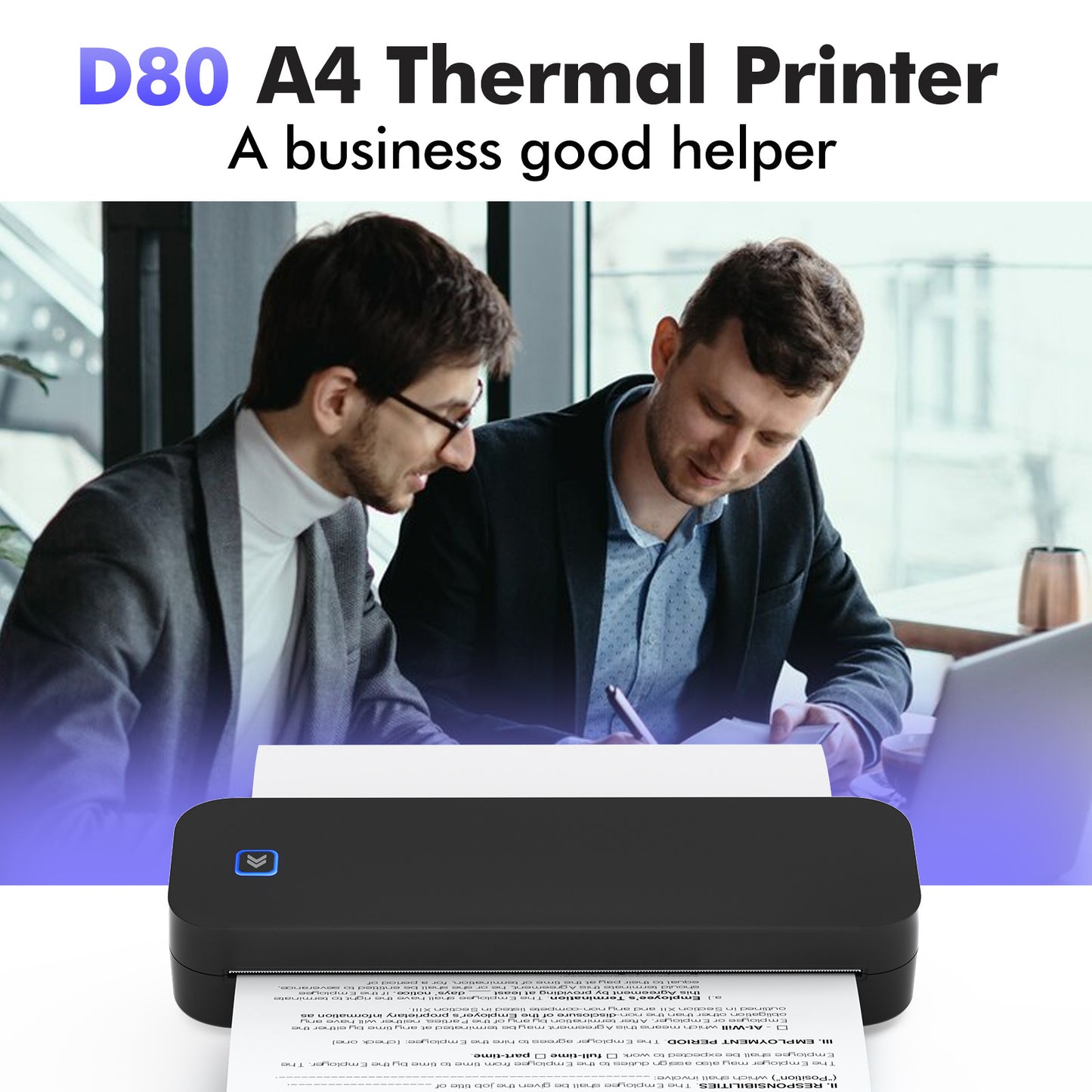 A A4 Portable Printer Self-adhesive Thermal Printer