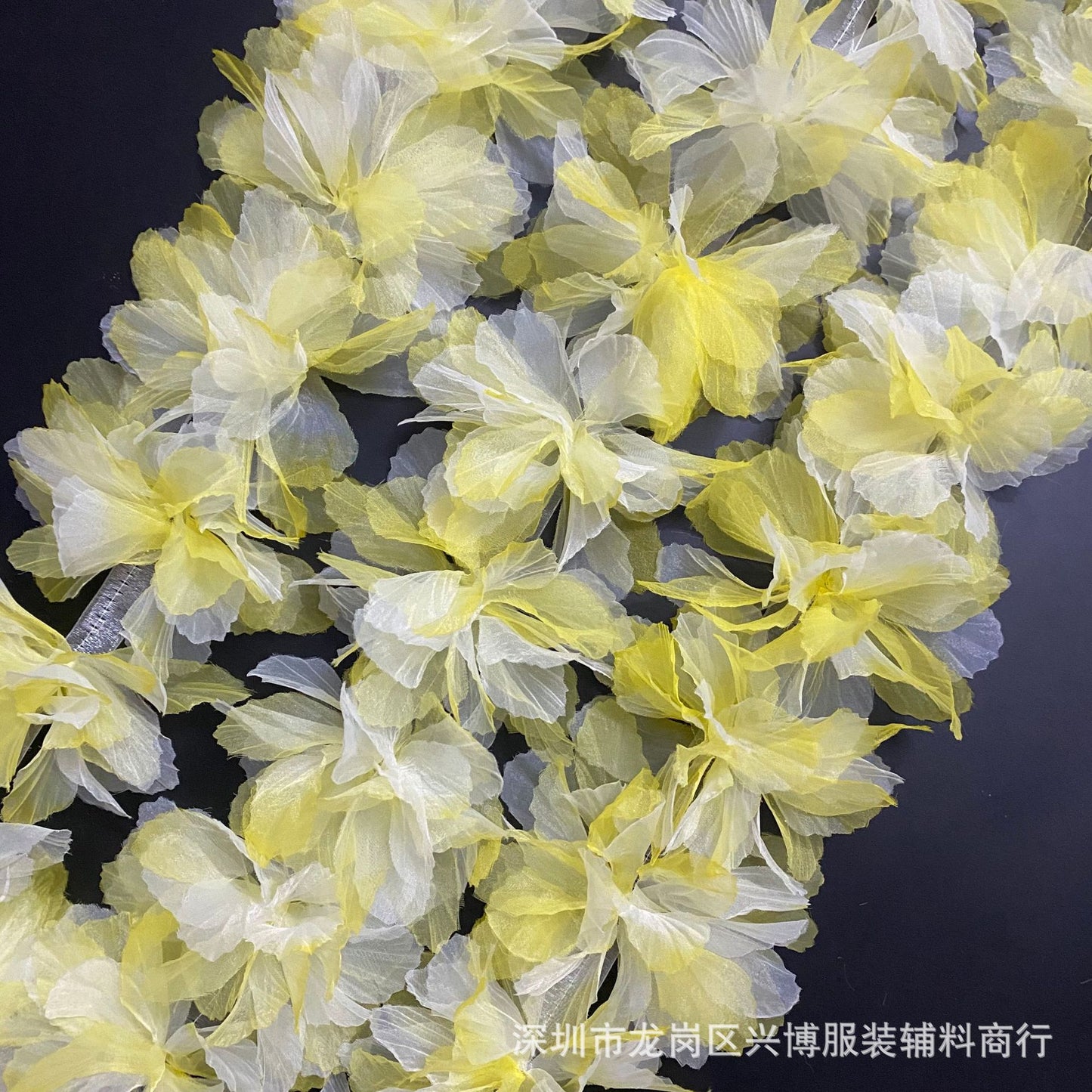 A 14cm three-dimensional organza lace DIY gradual change handmade flower clothing accessories decorative flower ballet doll dance dress - Mixbatch