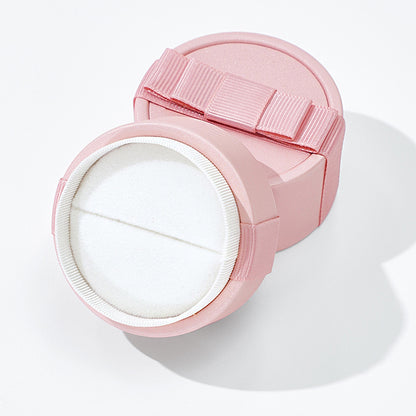A Round Ribbon Bow Jewelry Box