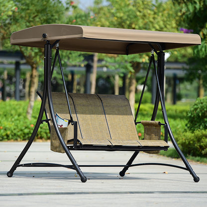 A outdoor swing rocking chair