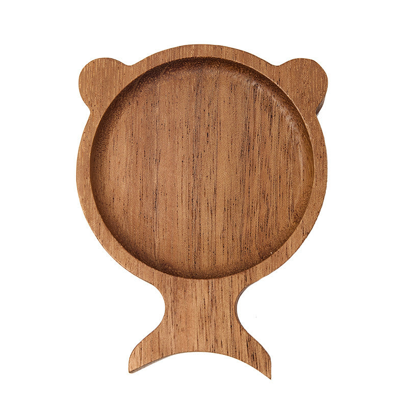 طبق تذوق من خشب السنط، ثلاثة أقسام، طبق تذوق على شكل ذيل سمكة 