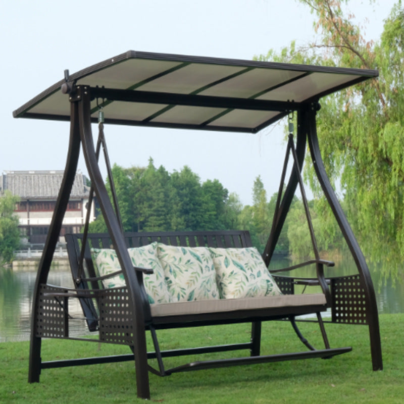 A outdoor swing rocking chair
