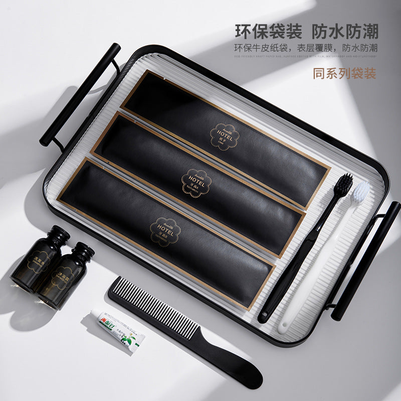 Hotel hotel disposable toothbrush boxed toiletries B & B disposable supplies set consumables customization