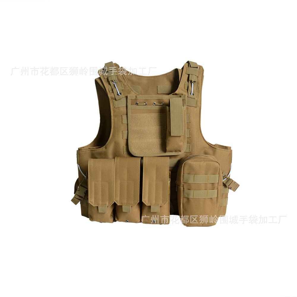 Amphibious tactical vest, python camouflage molle system, cycling sports outdoor tactical vest, real CS