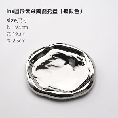 A ceramic tray ornament