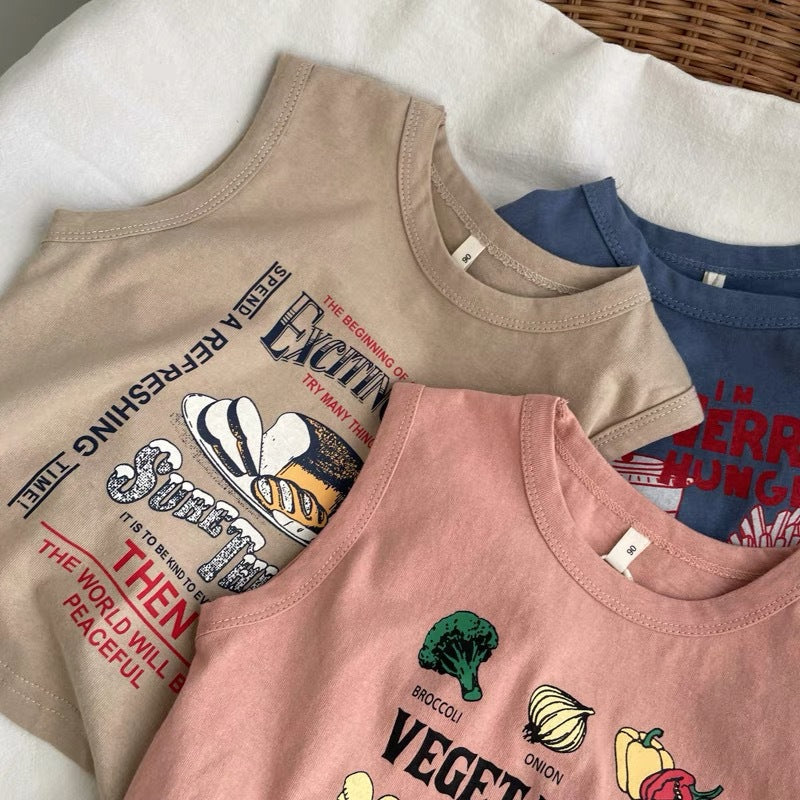 A children's pure cotton vest summer thin - Mixbatch