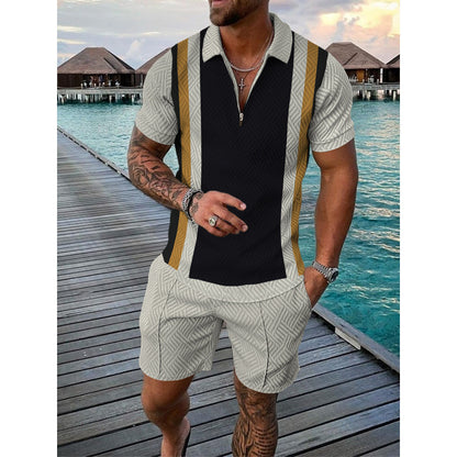 A short-sleeved shorts set