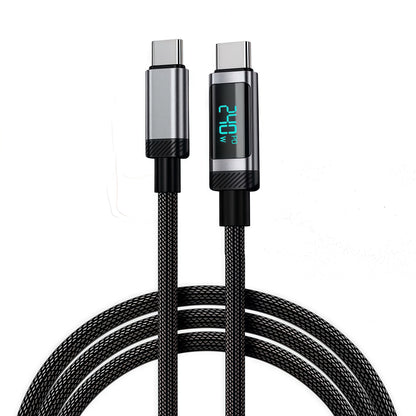 A digital display charging cable